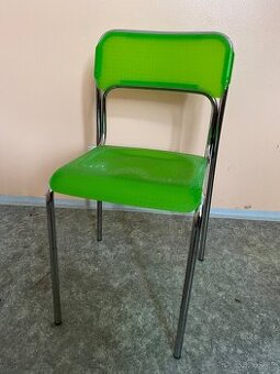 Zelená židle kov+plast