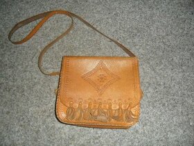 kabelka retro kožená, "štucel",kosmetická kabela, psaníčko