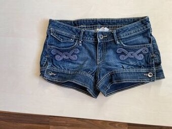Džínové šortky s náševkou, vel S/M, mng jeans