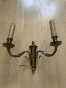 Nástěnná lampa / svícen - mosaz