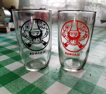 Retro skleničky s Rumcajsem 2ks