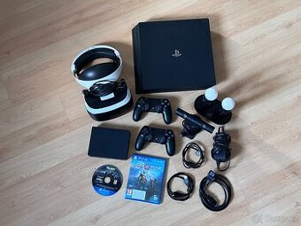 Prodám PS4 Pro 1TB + PSVR + 2x ovladače + Hry + Kamera