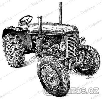 Kopím traktor Škoda 30