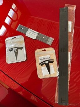 Tesla model 3 - černé logo, přední, zadní, nápis (SET)