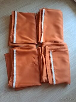 Závěsy zatemňovací blackout oranžové 4 ks