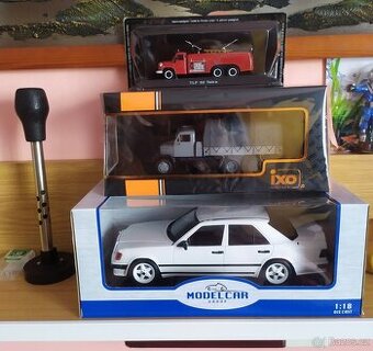 Modely 1:72 Tatra,  1:43 Praga V3S, 1:18 Mercedes