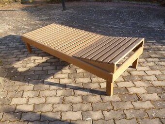 Designové zahradní lehátko XXL z masivu