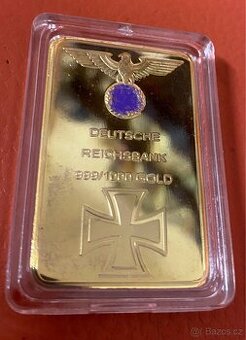 Pozlacený Slitek s Železným Křížem