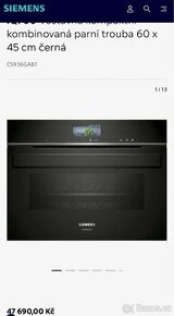 Nová PARNÍ (100% pára) trouba SIEMENS STUDIO LINE-SUPER CENA