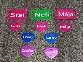 Nabízím tyto přívěsky / jmenovky na obojky, kšíry apod.