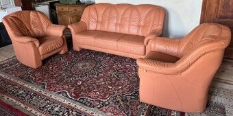 Kožená sedací souprava 3+1+1,5660