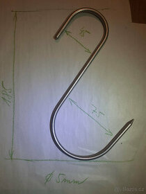 zvětšený háček na maso