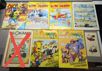 Časopisy ( Čtyřlístek,Tom a Jerry,Pif )