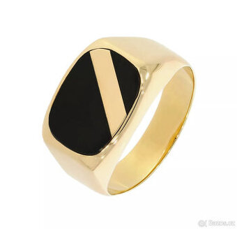 NOVÝ Moderný pánsky zlatý prsteň zo 14k zlata - Korai