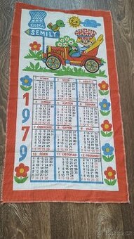 Látkový kalendář z roku 1979