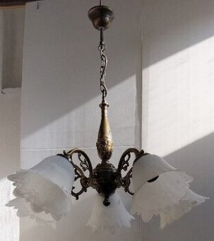 Mosazný lustr 5xE27