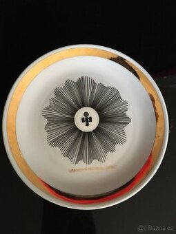 Raritní propagační talíř podniku Uranový průzkum