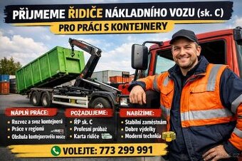 Přijmeme řidiče nákladního automobilu (sk. C) pro práci s ko