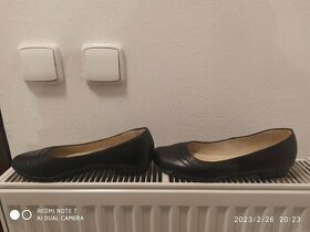 Dámské nové černé mokasíny vel.38, levně