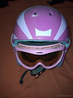 Dětská lyžařské helma marker + brýle