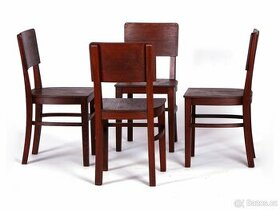 [ 4000 ] Prvorepublikové dubové židle, 4 kusy.