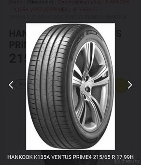 Letní pneu 215/65R17
215/65 R 17 99H