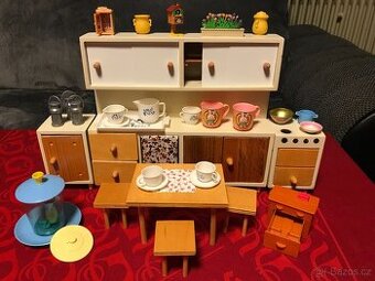 Dětská dřevěná retro kuchyňka