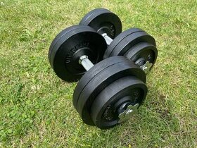 Jednoruční činky 2x27,5 Kg průměr 30 mm i 25mm,Český výrobek