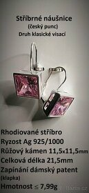 Stříbrné náušnice (925/1000) - český punc