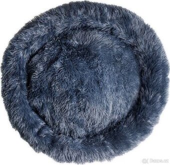 Donut plyšový pelíšek tmavě modrá-šedý 70 cm