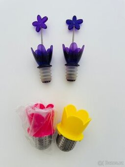 Uzávěry na láhve a sítko na čaj