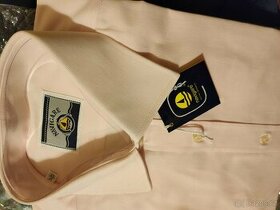 Růžová pánská košile s dlouhým rukávem