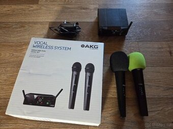 Bezdrátový set AKG WMS40 Mini Dual Vocal – 2x mikrofon, komp