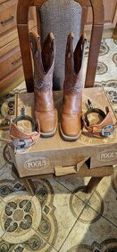 Westernové boty včetně ostruhu - 1