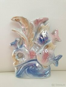 Dekorace perleťová soška váza moře rybičky rybky - 1