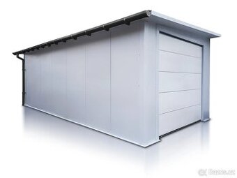 Zateplená garáž ze sendvičových panelů 4x7m