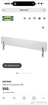 2ks zábrana na postel ikea