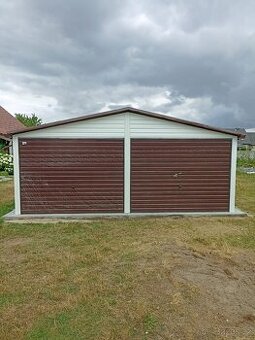 Plechová garáž 6x6m