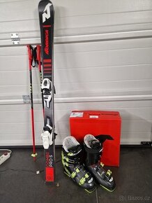 SET Lyže Nordica 130 cm boty 250mm Dobermann +hole
