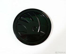 Znak Škoda černý lesklý 10cm, 100mm