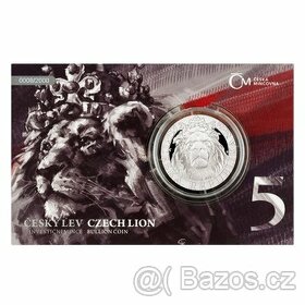 Stříbrná mince Český lev 2022 proof číslovaný