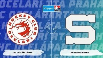 PRODÁM LÍSTEK NA HOKEJ-HC OCELÁŘI TŘINEC - HC SPARTA PRAHA