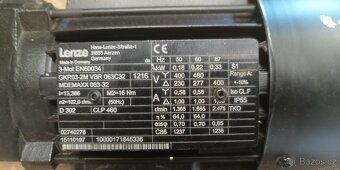 Elektromotor s převodovkou, obousměrný, 3 rychlosti