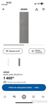 Ikea Pax dveře Grimo olivové