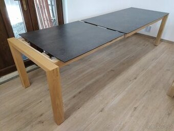 Sleva - Nový rozkládací stůl HPL+ masiv 90x180+100cm