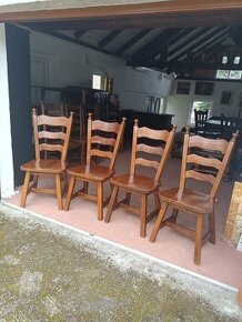 4 X Masivní dubové židle, pevné .