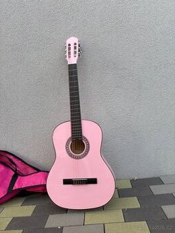 Růžová španělská kytara pro začátečníky - 1