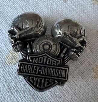 Odznak s lebkou Harley Davidson