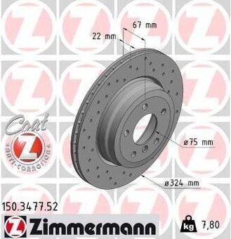 BRZDOVÉ KOTOUČE ZIMMERMANN 150.3477.52 BMW