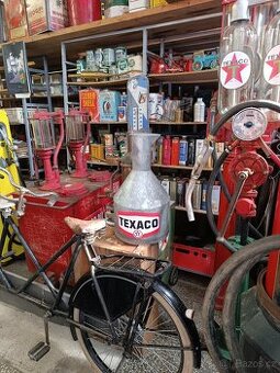 Stará konev na olej 10 gallonu, Texaco, znaceno